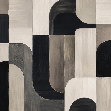 Fototapet Geometric Abstract Monocrom - Img 4