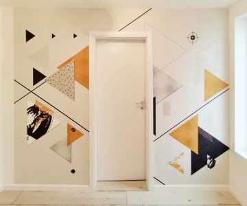 Fototapet Personalizat Triunghiuri Simple Geometric