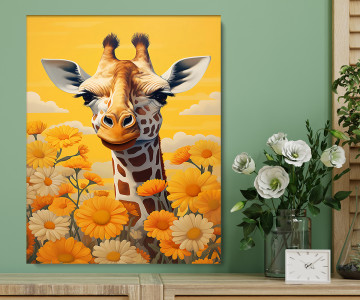 Tablou Canvas Girafa Vesela - Img 3