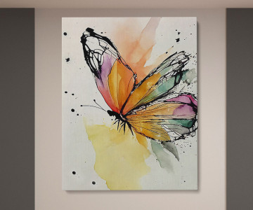 Tablou Canvas Serenade of Butterflies - Img 2