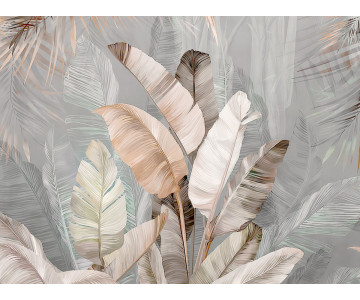 Fototapet Colorful Tropical Leaves Crem - Img 4