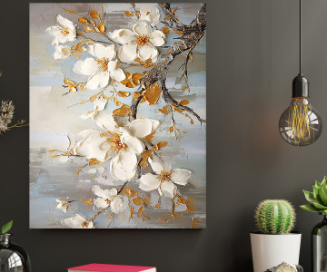 Tablou Canvas Golden Bloom - Img 2