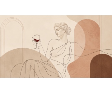 Fototapet Femeie cu Pahar de Vin – Muse of Wine - Img 5