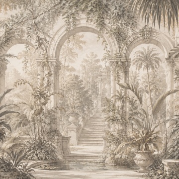 Fototapet Grădină Tropicală cu Arcade - Img 4