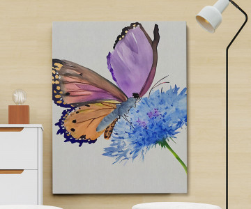 Tablou Canvas Kaleidoscope of Butterflies - Img 2