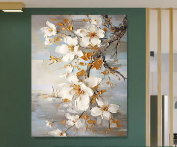 Tablou Canvas Golden Bloom - Img 3