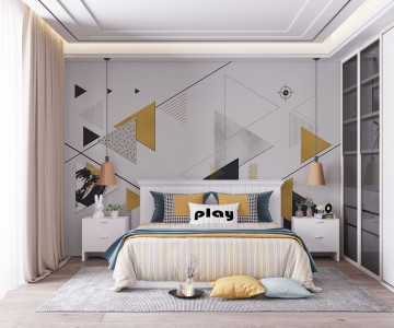 Fototapet Personalizat Triunghiuri Simple Geometric - Img 5