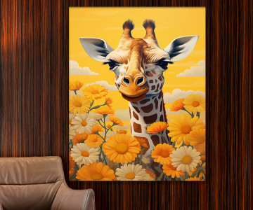 Tablou Canvas Girafa Vesela