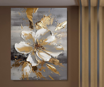 Tablou Canvas Shimmering Blossom - Img 2