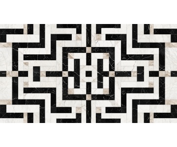 Fototapet Mozaic Geometric Alb-Negru - Img 4