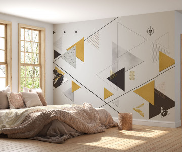 Fototapet Personalizat Triunghiuri Simple Geometric - Img 4