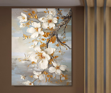 Tablou Canvas Golden Bloom