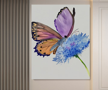 Tablou Canvas Kaleidoscope of Butterflies - Img 4