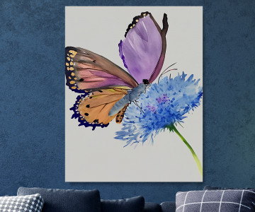 Tablou Canvas Kaleidoscope of Butterflies - Img 5
