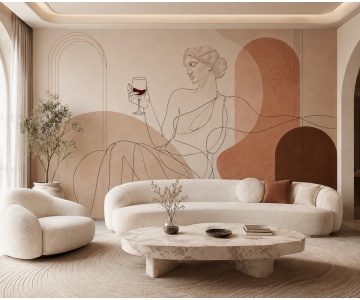 Fototapet Femeie cu Pahar de Vin – Muse of Wine - Img 4