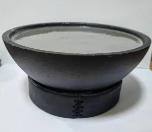 Cast iron bowl filled with "Polly's Pitch"