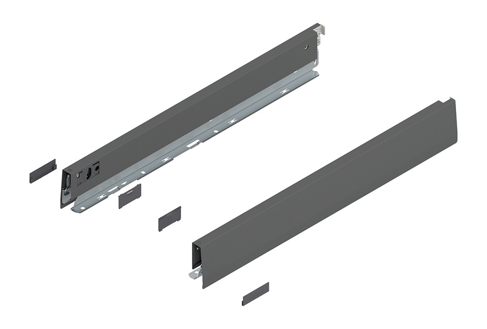 MERIVOBOX - Laterala N sertar 450mm gri-orion 470N4502S set Blum