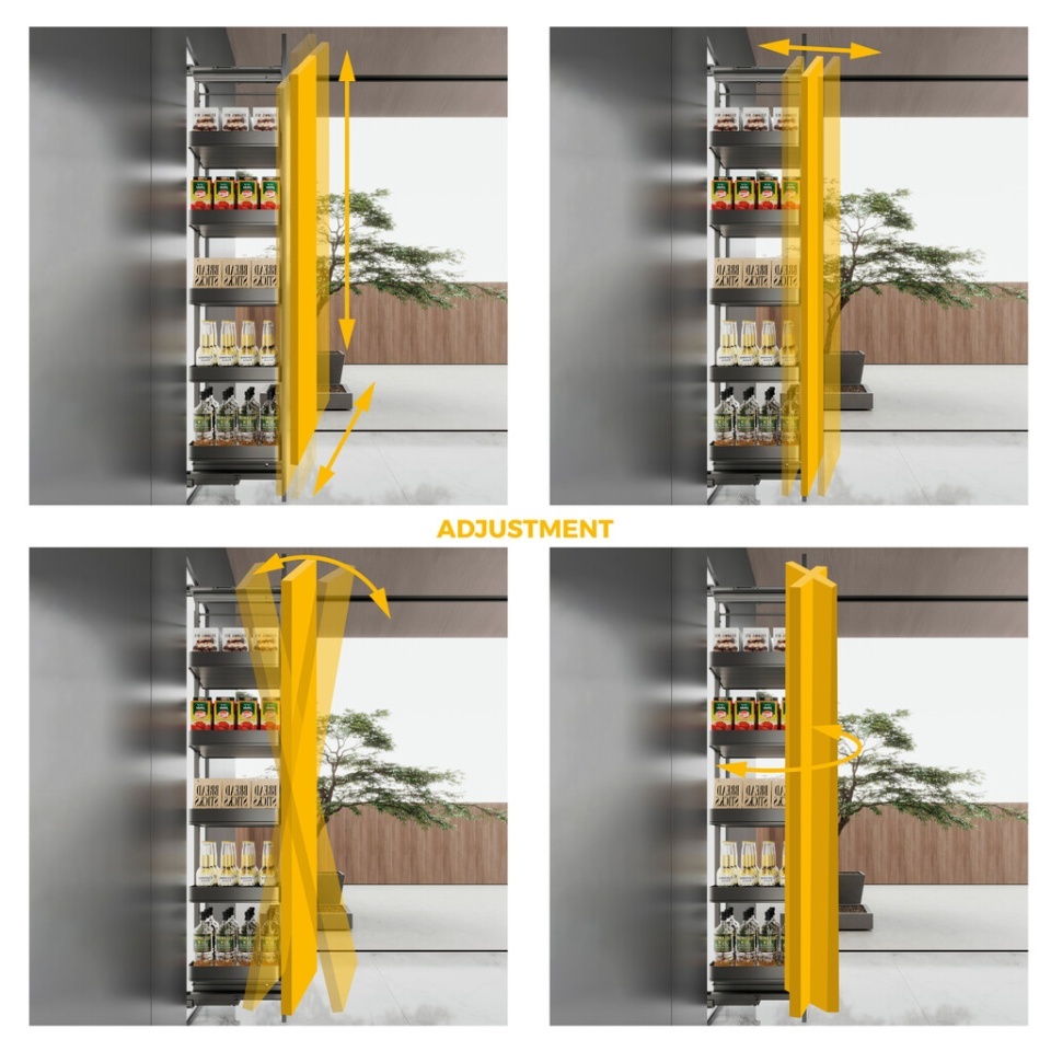 Coloana extractibila Harmony 400mm gri antracit – solutie