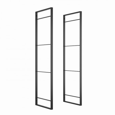 Rama polita biblioteca Lader H1150x350mm, finisaj negru, set 2 rame