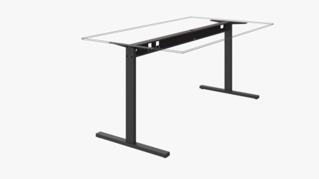 Structura birou TILL T600 finisaj negru mat sistem Desk Bar
