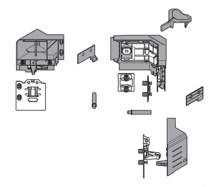 Tandembox ANTARO - Syncromotion sertar M alb/gri Z33M00E0A6 Blum