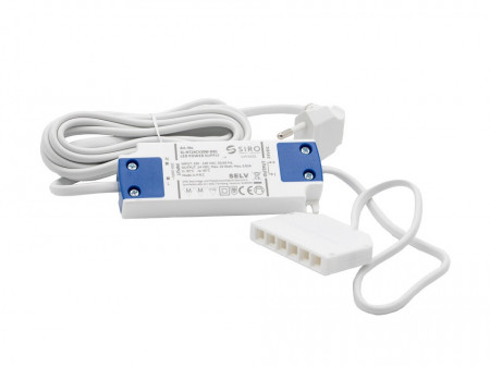 Transformator 24V, 20W, cablu 2m, 6 iesiri SL-NT24CV20W-DB1 Siro LED