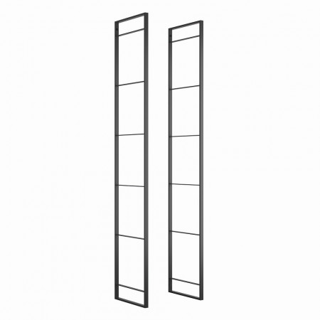 Rama polita biblioteca Lader H1790x350mm, finisaj negru, set 2 rame