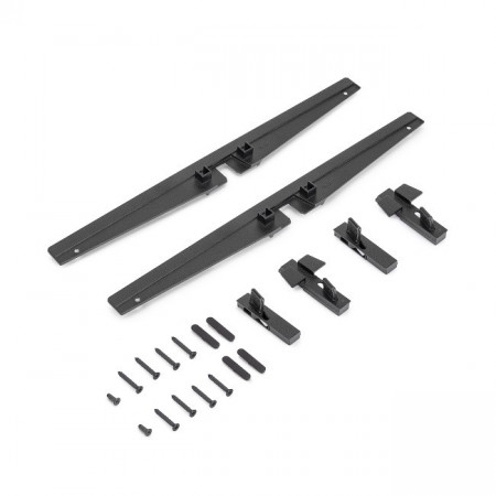 Suport polita aluminiu, finisaj negru, sistem modular dressing Zero