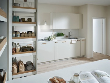 Coloana extractibila Standard LIRO PEKA, finisaj alb cu insertie stejar - Img 3
