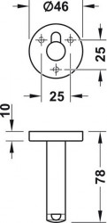Cuier inox 16x76mm, accesorii compartimentari toalete