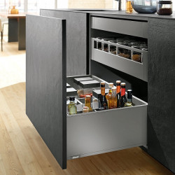 LEGRABOX pure - Laterala F sertar 400mm argintiu-polar 770F4002S set Blum