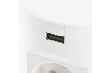 Priza incorporabila CONFORT PLUS Ø120mm, 4xSCHUKO, 2xUSB, 2xRJ45, incarcare WIRELESS, alb - Img 6