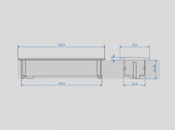 Priza Kapsa Bachmann 2xSchuko +1modul 927.052 + capac aluminiu 927.103