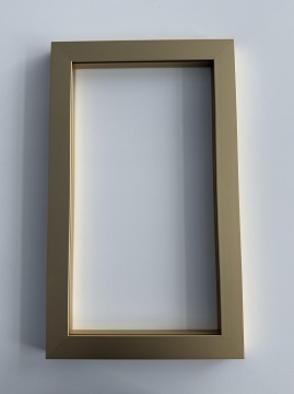 Rama aluminiu profil Z25, finisaj auriu mat - Img 3