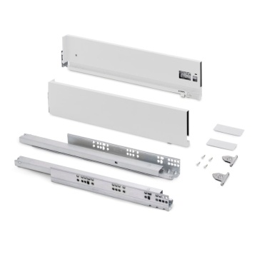 Sertar EV H131mm, 400mm, soft close, 3D, 40kg, alb