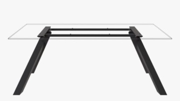 Structura masa sau birou ASTER finisaj negru mat sistem Hide - Img 2
