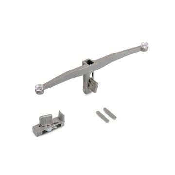 Suport polita sticla sistem modular dressing Zero, finisaj gri piatra