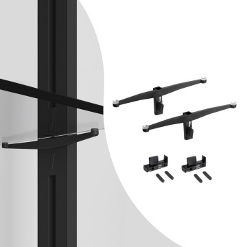 Suport polita sticla sistem modular dressing Zero finisaj negru