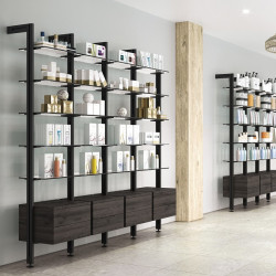 Suport polita pentru polite de sticla sistem modular polite Zero