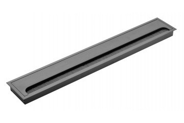 Trecere cablu MERIDA dreptunghiulara 80x500mm negru mat