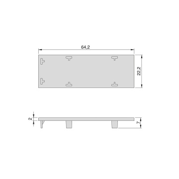 Capac acoperire profil sistem modular dressing Zero, finisaj gri piatra - Img 7