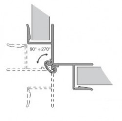 Coltar unghi variabil -90/+270 H100/H120mm Opes