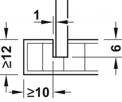 Conector Ixconnect pentru peretele din spate pentru montare in canal 260.09.560 Hafele - Img 2