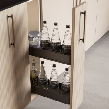 Cos Jolly Easy Handling cu glisiera extragere totala si amortizare, antracit, corp 150mm, 200mm, 2 niveluri - Img 2