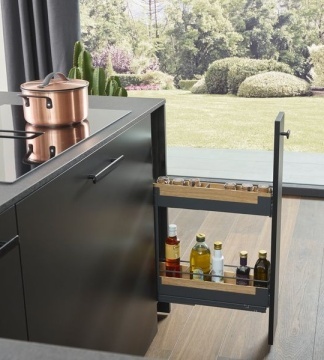 Cos Jolly Pinello Spice corp 150mm 2 niveluri finisaj antracit cu insertie stejar PEKA