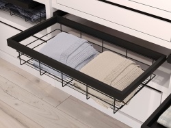 Cos metalic cu rama corp 600, 800, 900mm negru mat accesorii dressing Hack