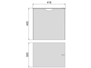 Cos panza pentru haine bej 418x320x400mm accesorii dressing Quartz - Img 5