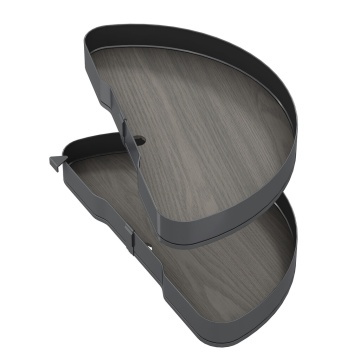 Cos rotativ 1/2 semiluna Easy Handling pentru corp de colt, gri antracit - Img 4