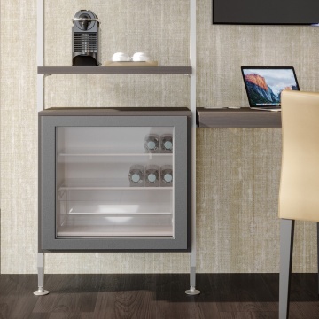 Picior prindere circular profil pe podea/tavan sistem modular dressing Zero, finisaj gri piatra - Img 3