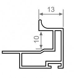 Profil vertical aluminiu 2.7m sistem usi glisante Galex Minimalist 10mm